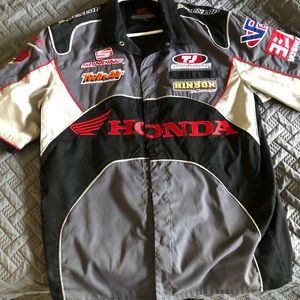 Honda racing button down jersey